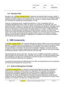Compliance Management Policy Template - Banking and Fintech Policies ...