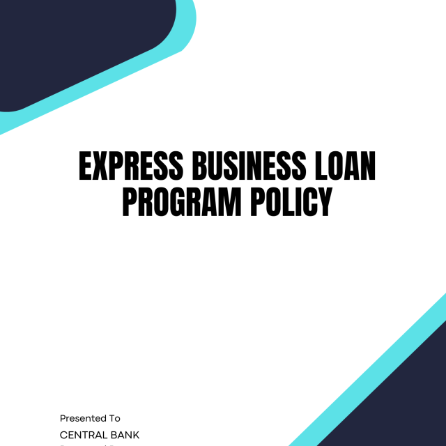 Express Business Loan Program Policy Template