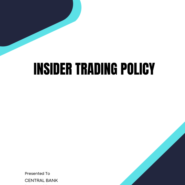 Insider Trading Policy Template