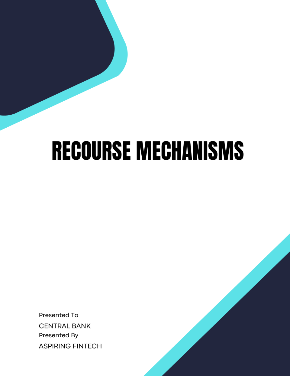 Recourse Mechanisms