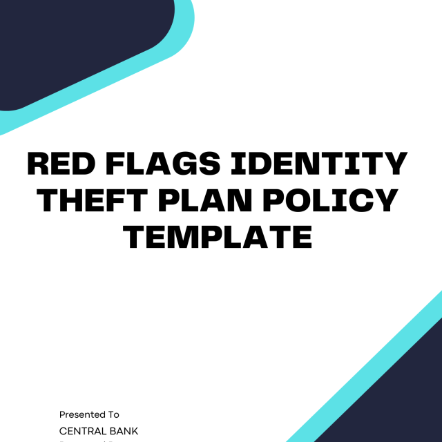 Red Flags Identity Theft Plan Policy Template