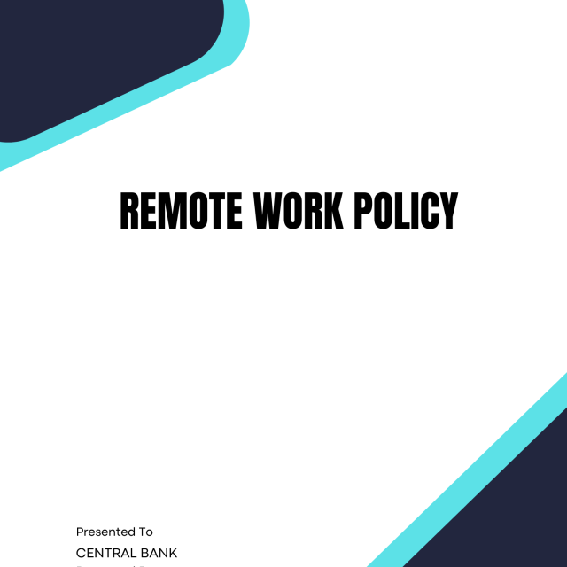 Remote Work Policy Template