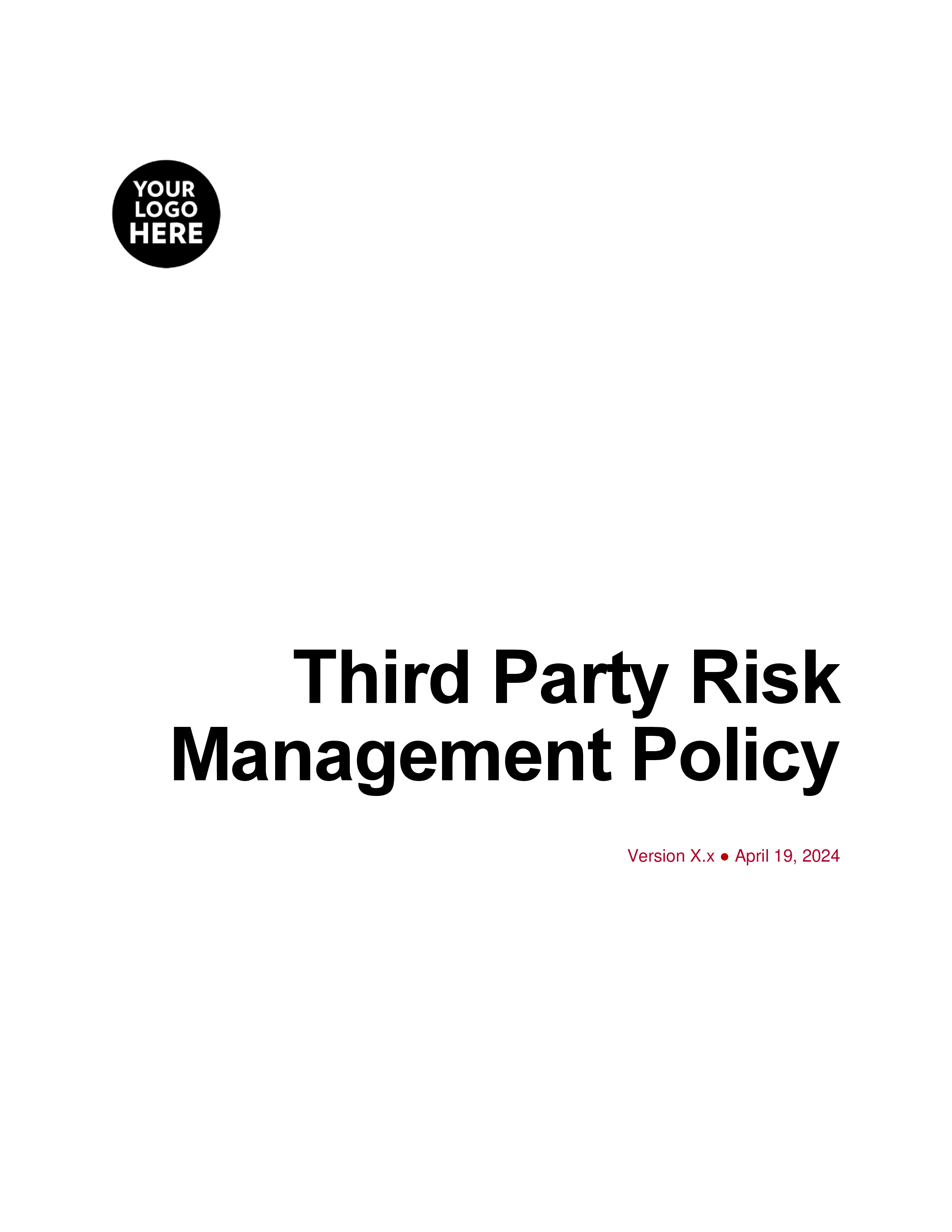Third Party Risk Management Policy Template Banking and Fintech Third Party Risk Management Policy Template Banking and Fintech
