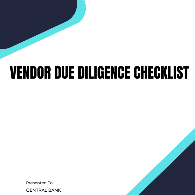 Vendor Due Diligence Checklist