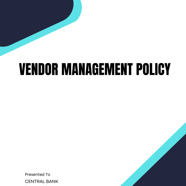 Vendor Management Policy Template