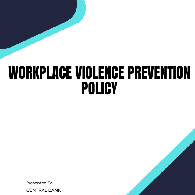 Workplace Violence Prevention Policy Template