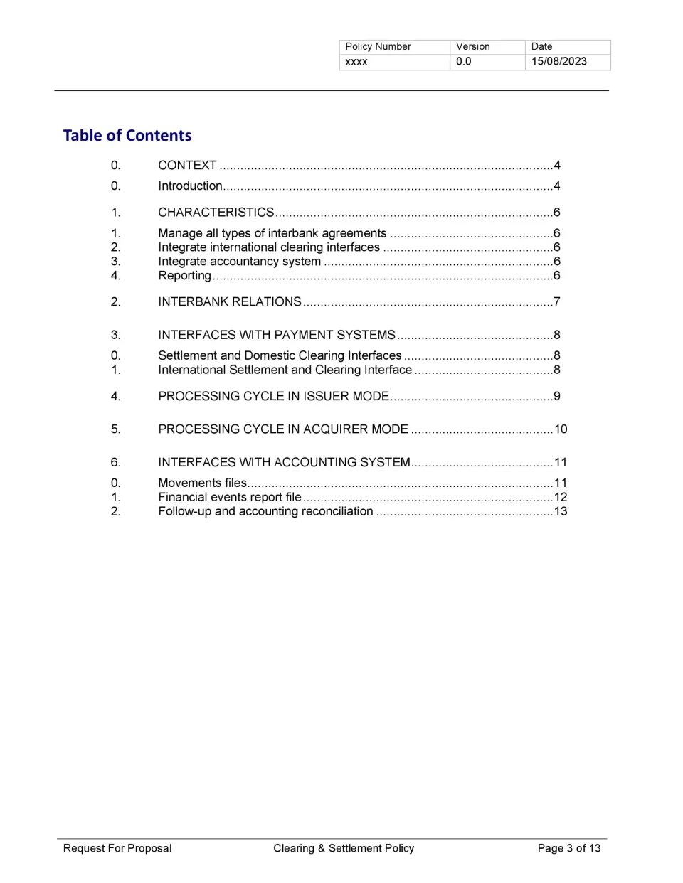 Clearing and Settlement Policy Template - Banking and Fintech Policies ...
