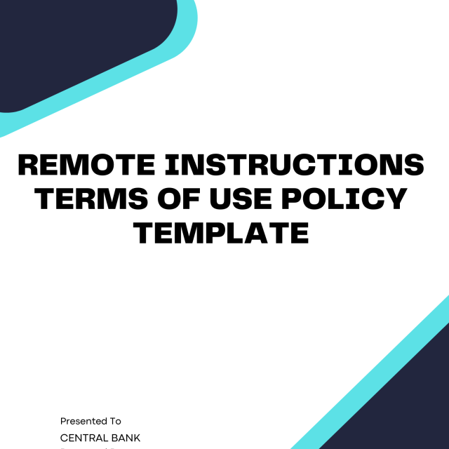 Remote Instructions Terms of Use Policy Template