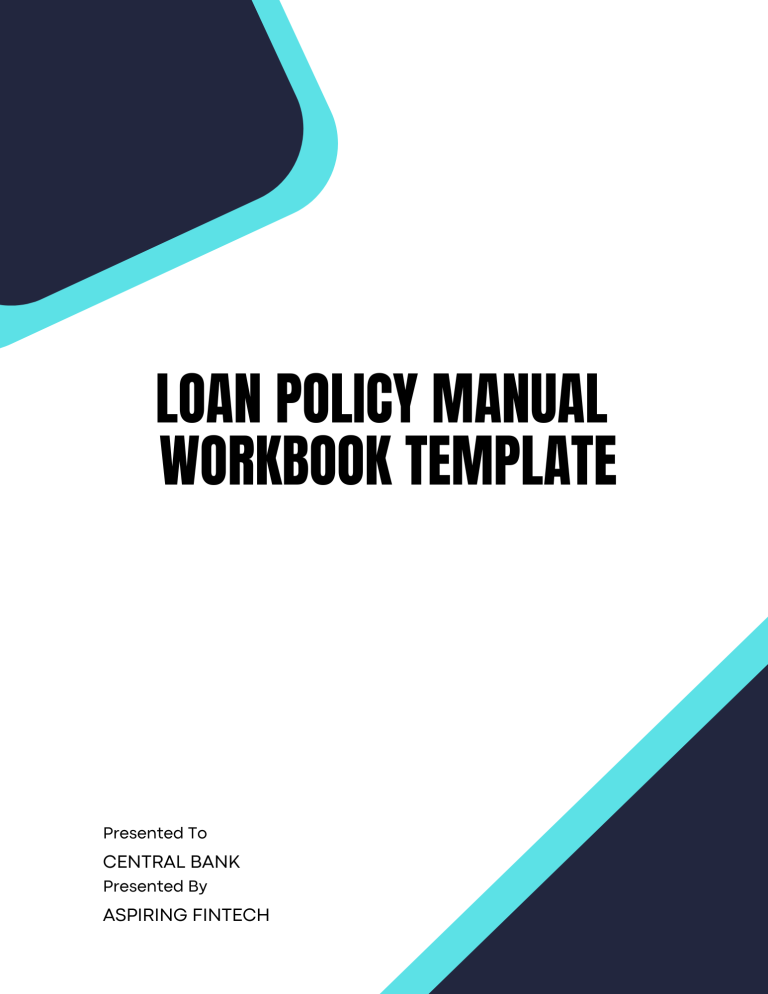 Comprehensive Loan Policy Manual Workbook Template - Banking and ...