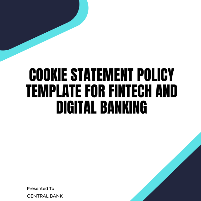 Cookie Statement Policy Template for Fintech and Digital Banking