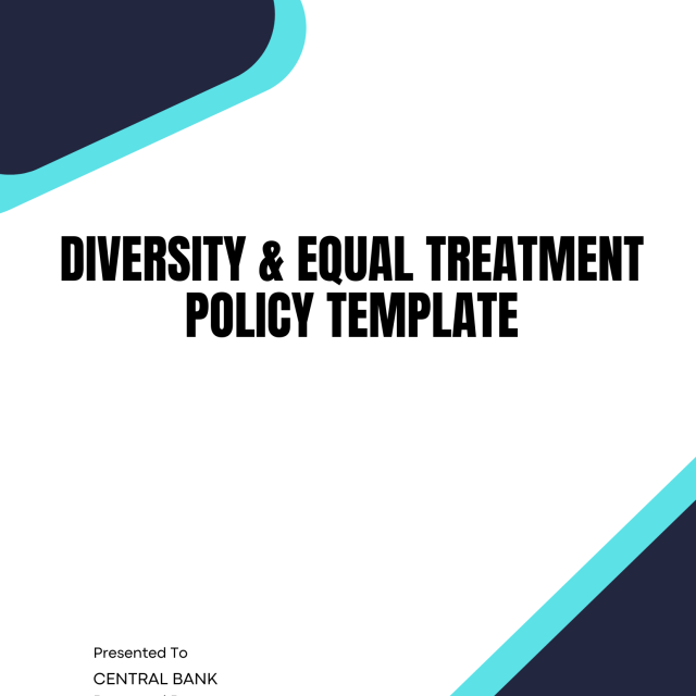 Diversity & Equal Treatment Policy Template
