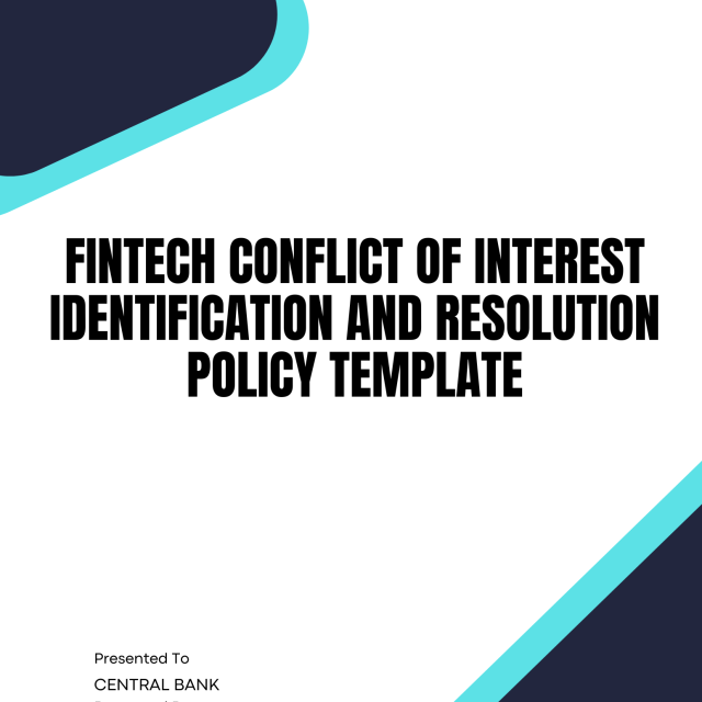 Fintech Conflict of Interest Identification and Resolution Policy Template