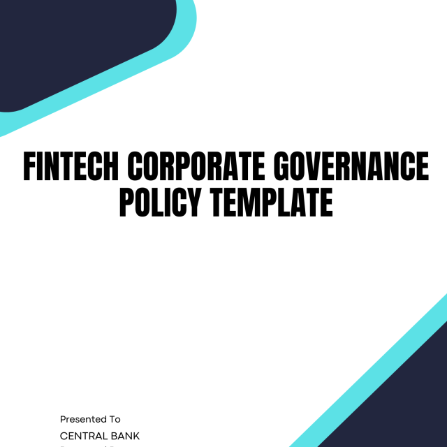 Fintech Corporate Governance Policy Template