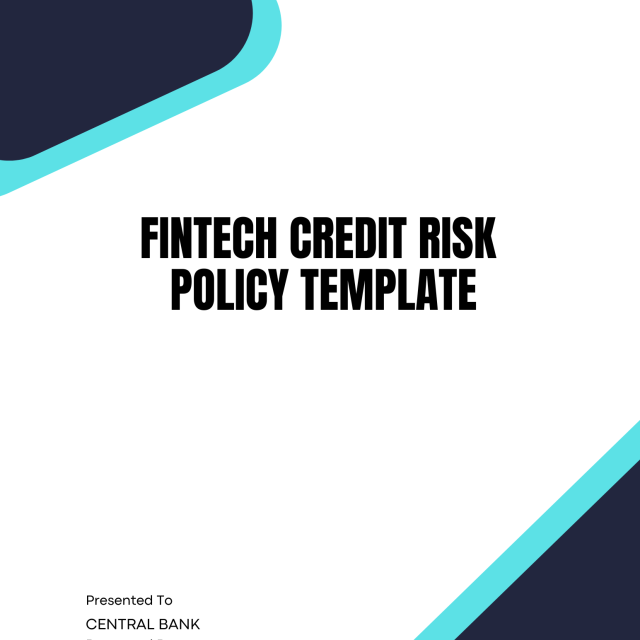 Fintech Credit Risk Policy Template
