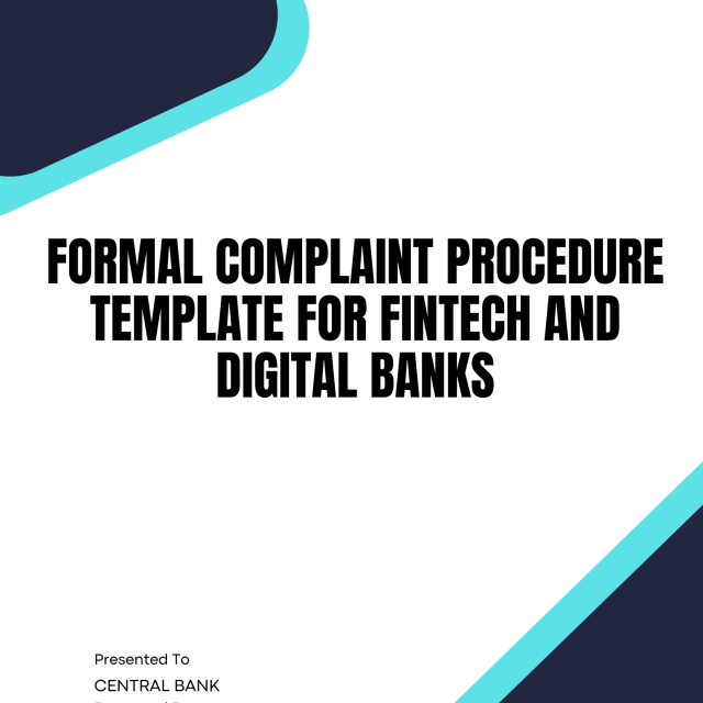 Formal Complaint Procedure Template for Fintech and Digital Banks