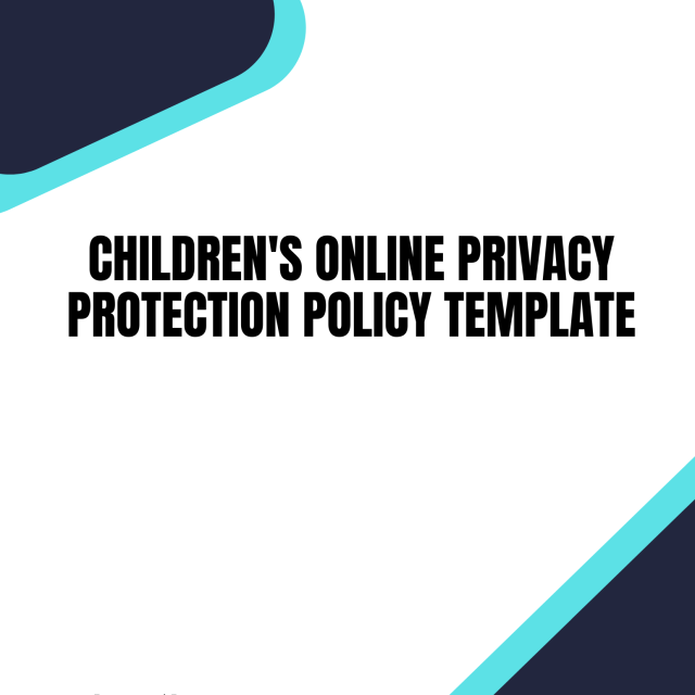 Children's Online Privacy Protection Policy Template