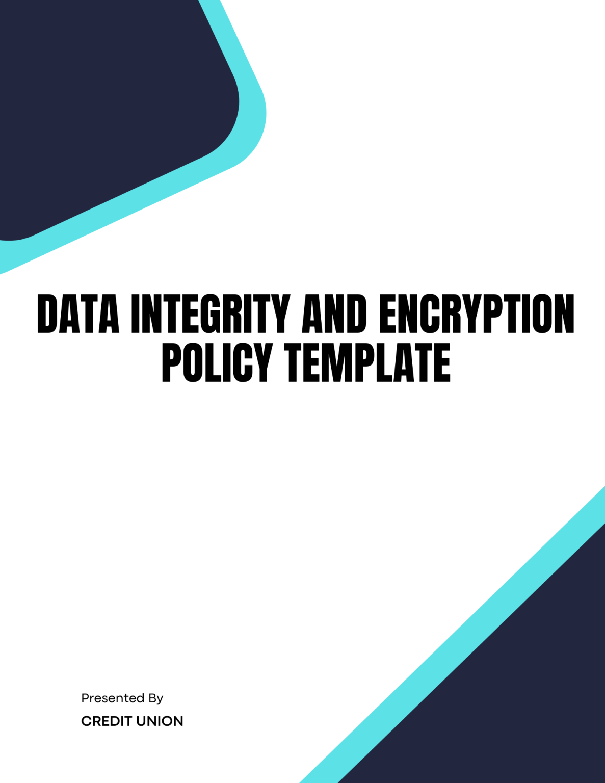 Data Integrity and Encryption Policy Template - Banking and Fintech ...