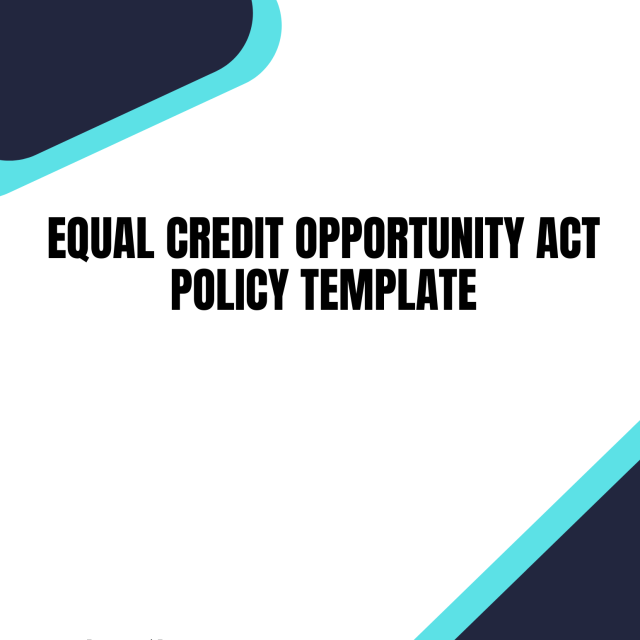 Equal Credit Opportunity Act Policy Template