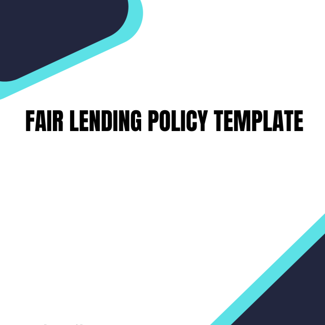 Fair Lending Policy Template