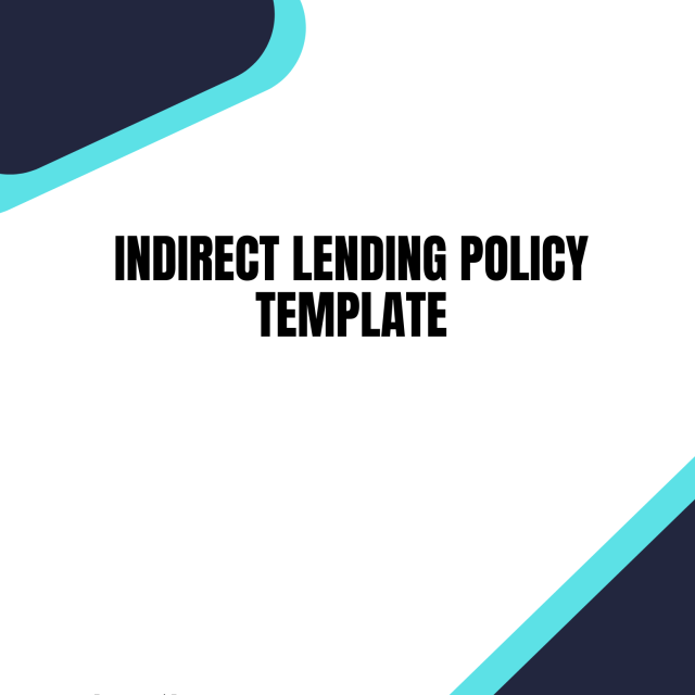 Indirect Lending Policy Template