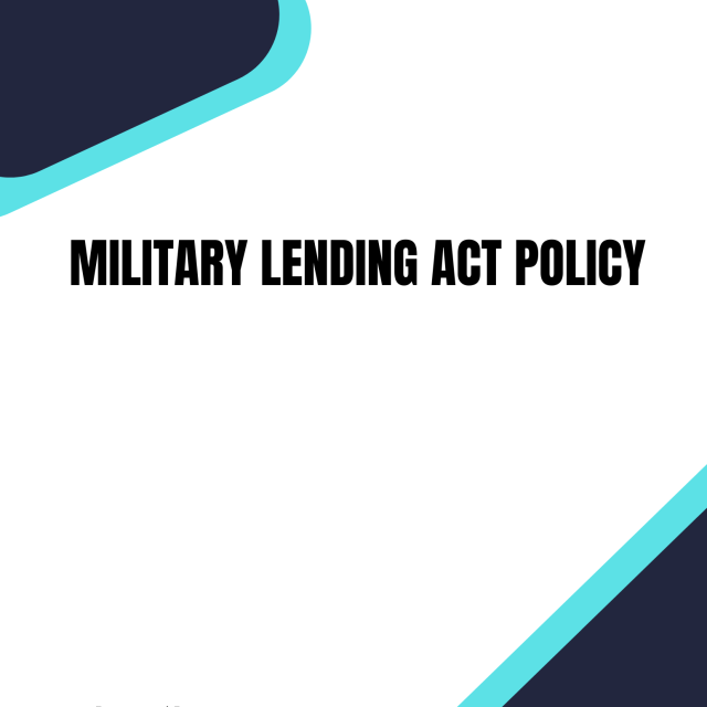 Military Lending Act Policy