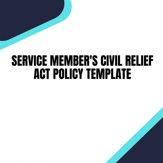 Service Member's Civil Relief Act Policy Template