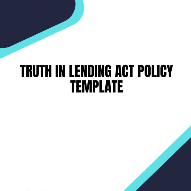Truth in Lending Act Policy Template