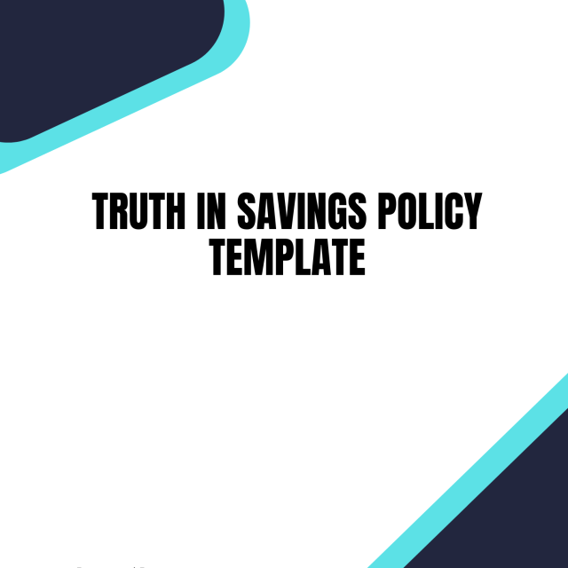 Truth in Savings Policy Template