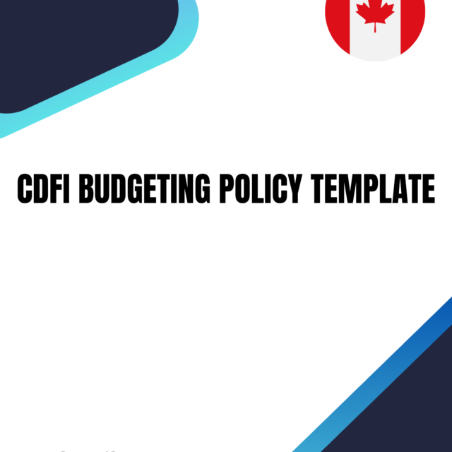CDFI Budgeting Policy Template