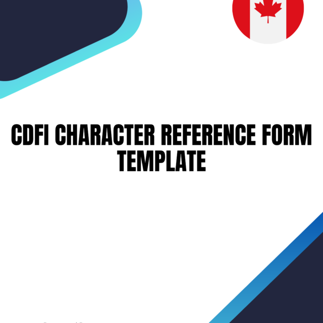 CDFI Character Reference Form Template