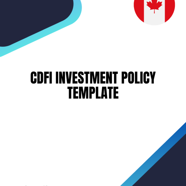 CDFI Investment Policy Template