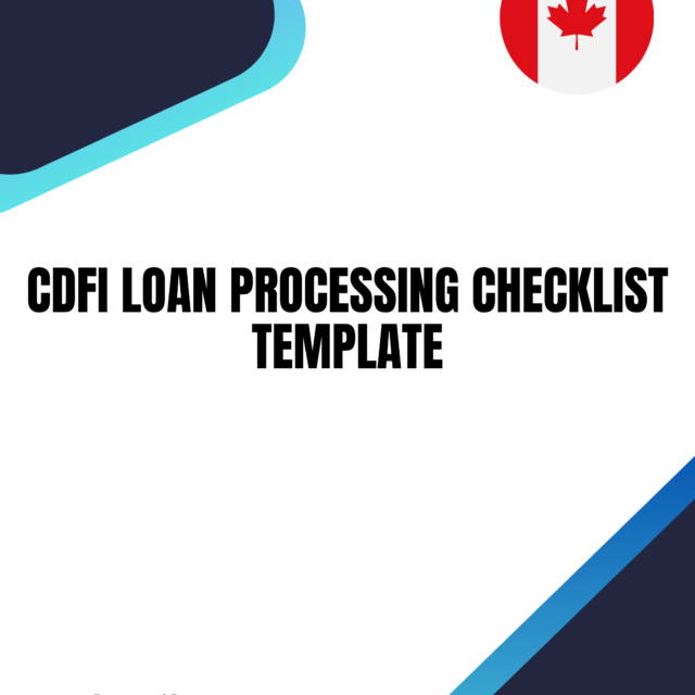 CDFI Loan Processing Checklist Template